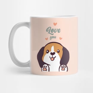 Cute beagle dog valentines day gifts love you Mug